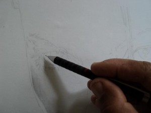 Retrato a lápis Angelina Jolie