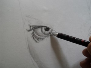 Retrato a lápis Angelina Jolie