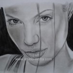 Angelina Jolie Desenho a lápis retrato