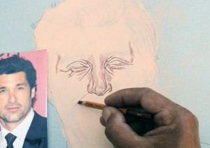 Patrick Dempsey Pintura a pastel seco