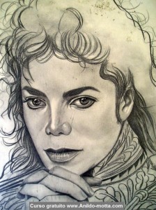 Michael Jackson a lápis grafite