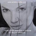 Desenho de Angelina Jolie passo a passo
