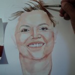 Pintando o cabelo a aquarela