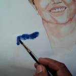 Pintando Dilma Rousseff a aquarela