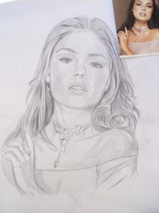 Desenho de Isis Valverde passo a passo