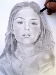 Desenho de Isis Valverde passo a passo