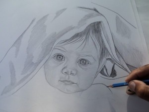 Tutorial desenho de crianças a lápis