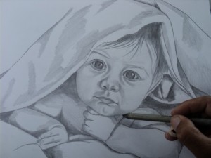 Tutorial desenho de crianças a lápis
