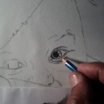 Desenho de olhos criança