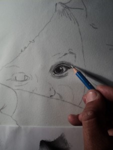 Criança desenho realista