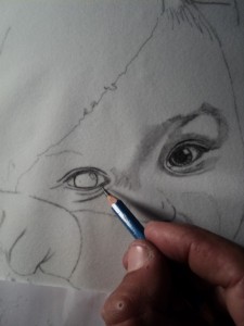 Criança desenho realista
