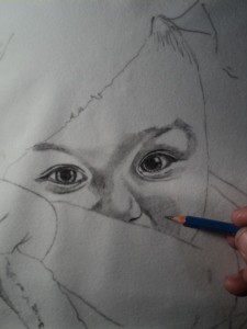Criança desenho realista