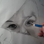 Desenho de olhos criança
