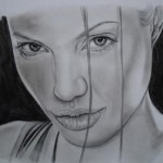 Desenho de Angelina Jolie passo a passo