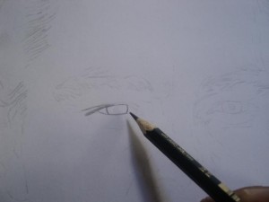 Desenho de Leonardo Dicaprio a lápis grafite