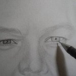 Desenho de Leonardo dicaprio a lápis grafite