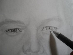 Desenho de Leonardo dicaprio a lápis grafite