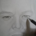Desenho de Leonardo dicaprio a lápis grafite