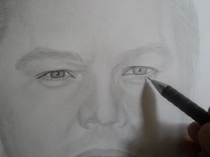 Desenho de Leonardo dicaprio a lápis grafite