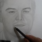 Desenho de Leonardo dicaprio a lápis grafite