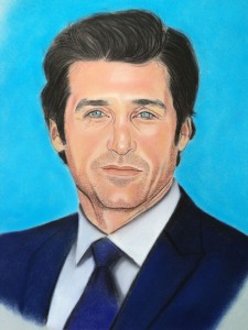 Patrick Dempsey pintura a pastel seco