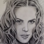 Nicole desenho a lápis grafite