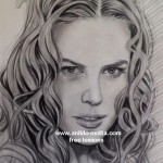 Desenho realista Nicole Kidman aulas grátis