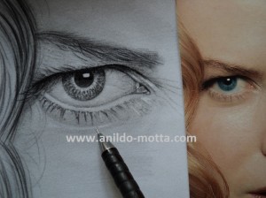 Desenhos de olhos passo a passo.