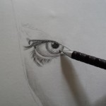 Retrato a lápis Angelina Jolie