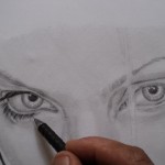 Retrato a lápis Angelina Jolie