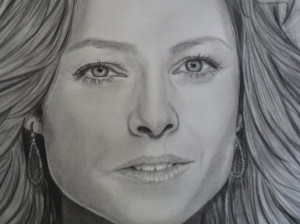 Jodie Foster desenho a lápis passo a passo