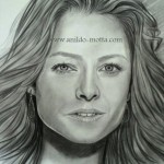 Desenho realista Jodie Foster aulas grátis