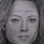 Desenho realista Jodie Foster