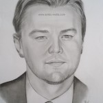 Desenho a lápis de Leonardo Dicaprio