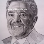 Lula da Silva desenho a lápis grafite.