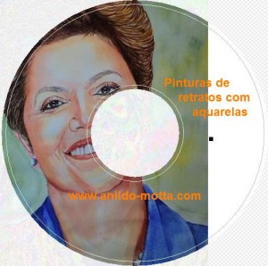 DVD Pinturas de retratos com aquarelas passo a passo