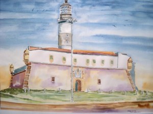 Aquarela do Farol da Barra
