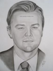 Desenho a lápis de Leonardo Dicaprio