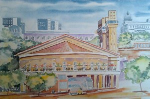 Paisagens baianas com aquarelas