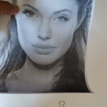 Angelina Jolie desenho a carvão