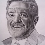 Lula da Silva desenho a lápis grafite passo a passo.