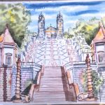Aguarela Bom jesus de Braga (2)