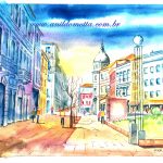 Aguarela Rua do Souto Braga