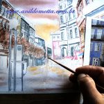 Aguarela rua do Souto Braga