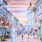 Aguarela rua do Souto Braga