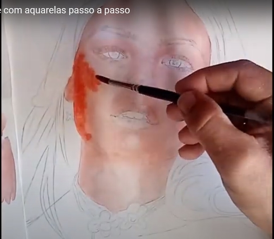 Isis Valverde, pintura com aquarelas passo a passo